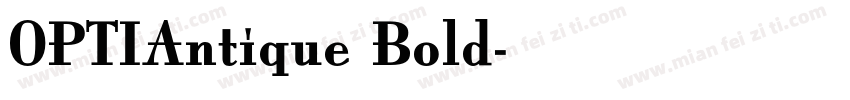 OPTIAntique Bold字体转换